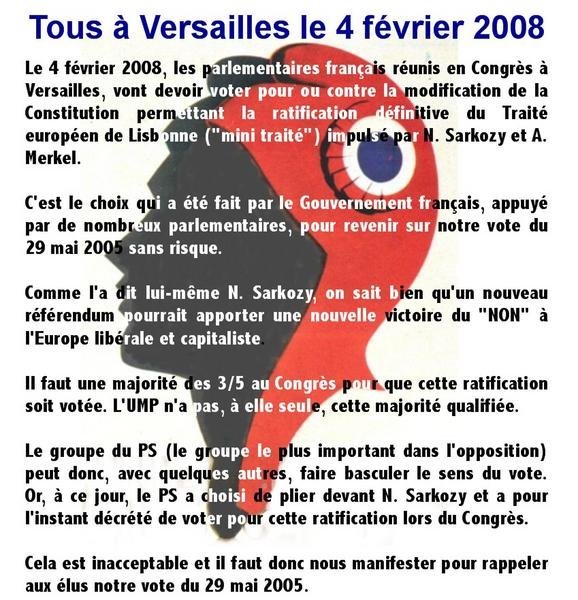 Le 4 février tous à Versailles ! Le 4 février tous à Versailles !