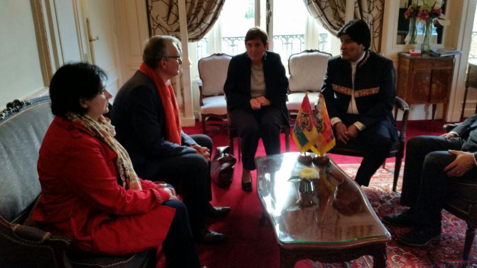Pierre Laurent et Evo Morales se sont rencontrés ce lundi à Paris