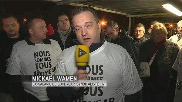 Mickaël Wamen (CGT), ex-salarié de Goodyear: "on demande l'arrêt des poursuites" Mickaël Wamen (CGT), ex-salarié de Goodyear: "on demande l'arrêt des poursuites"