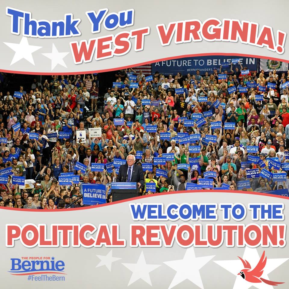 Bernie Sanders remporte l'état de la Virginie-Occidentale