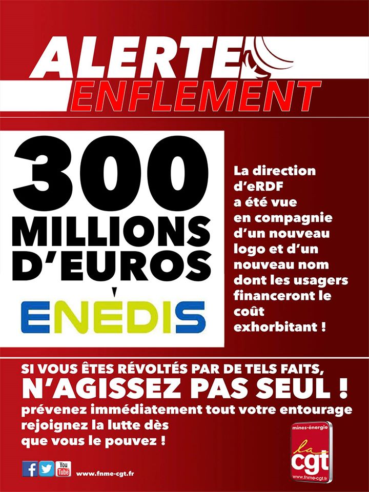 Enedis. Le nouveau nom d'ERDF facturé 300 millions d'euros