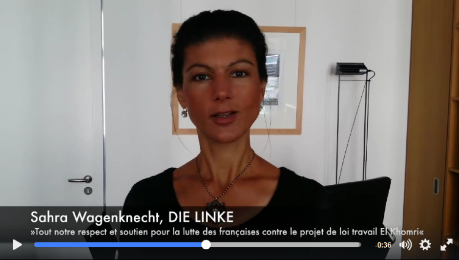 Nous sommes solidaires avec la France rebelle (Die Linke)