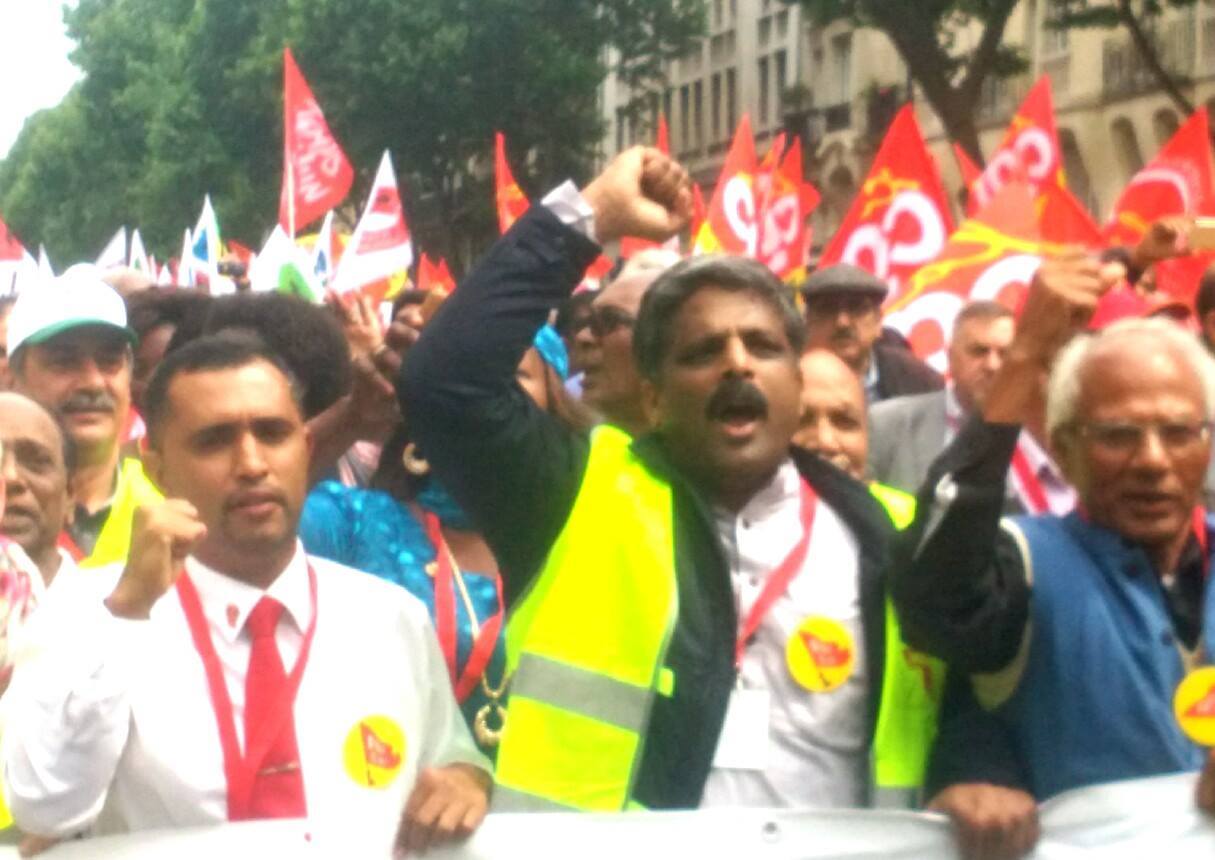 Les communistes indiens présents à Paris pour soutenir la lutte contre la loi travail