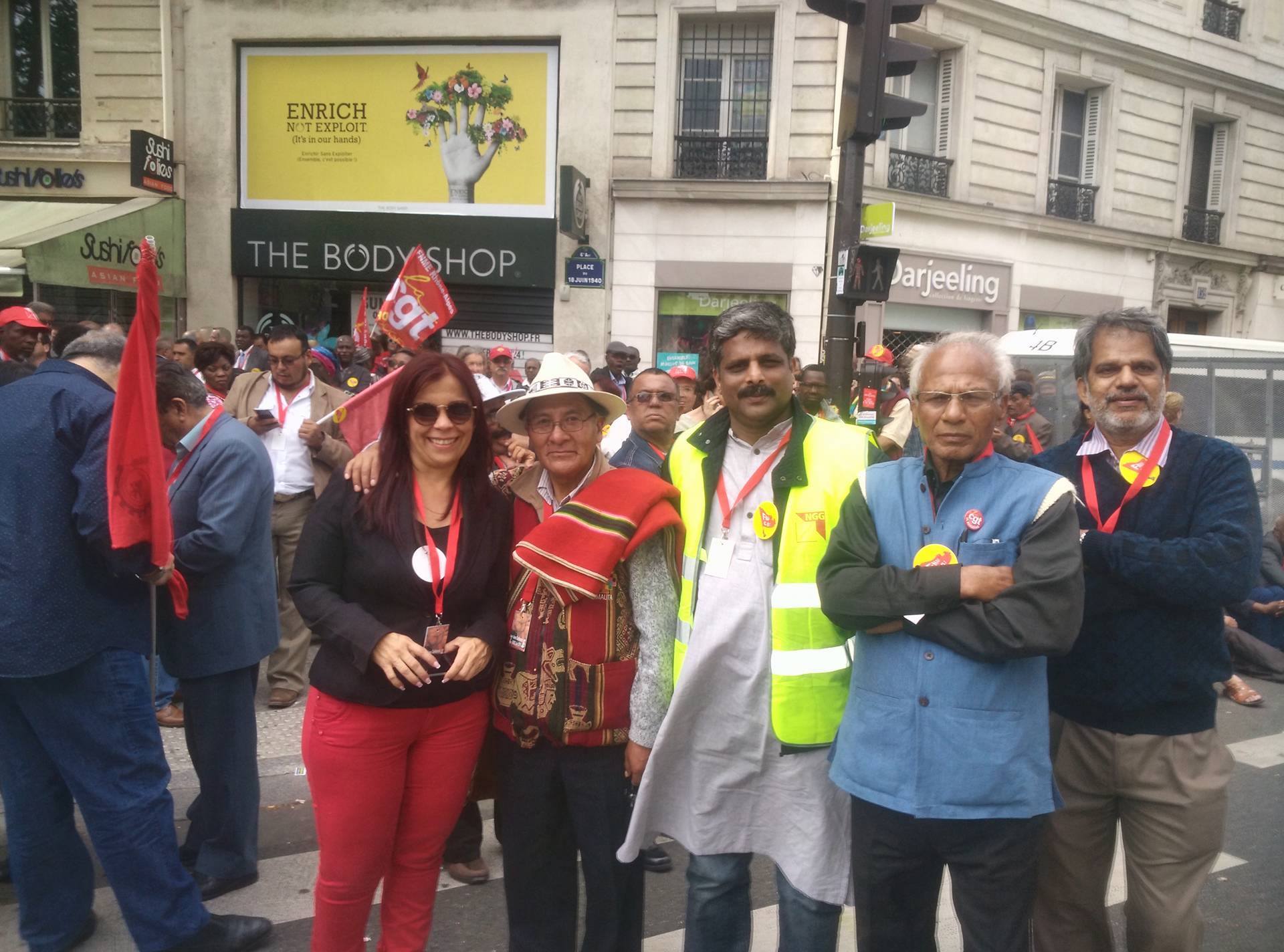 Les communistes indiens présents à Paris pour soutenir la lutte contre la loi travail
