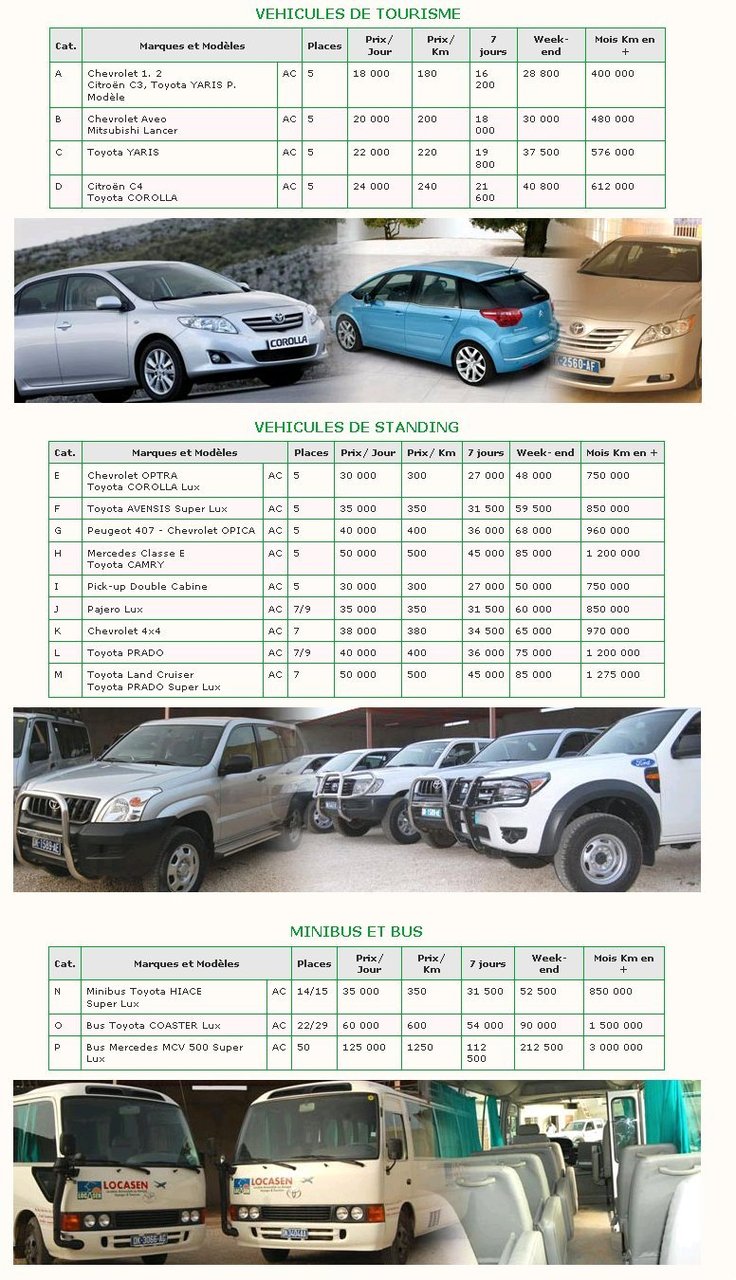 Location De Voitures Pas Cher Dakar Senegal
