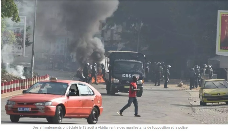 Cinq personnes tuées en Côte d'Ivoire après des manifestations Cinq personnes tuées en Côte d'Ivoire après des manifestations