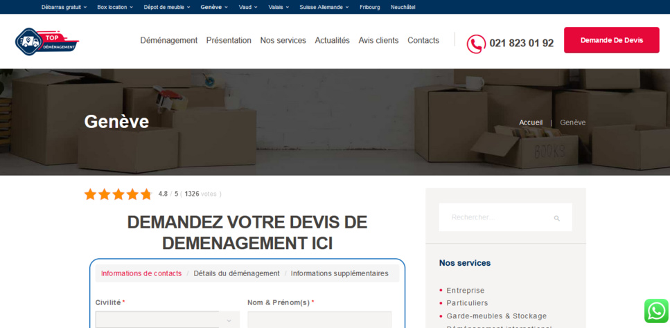 Top déménagement Genève Top déménagement Genève