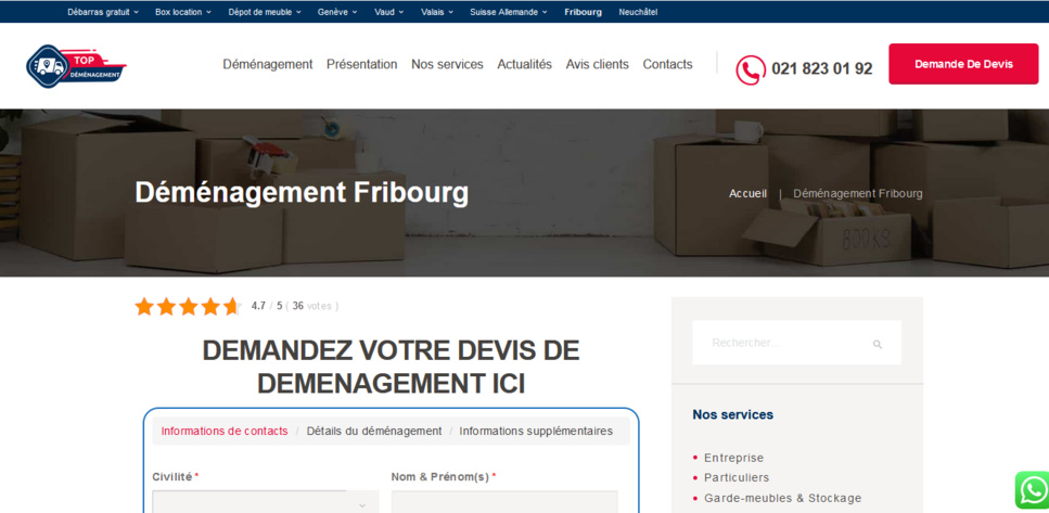 Déménagement Fribourg Déménagement Fribourg