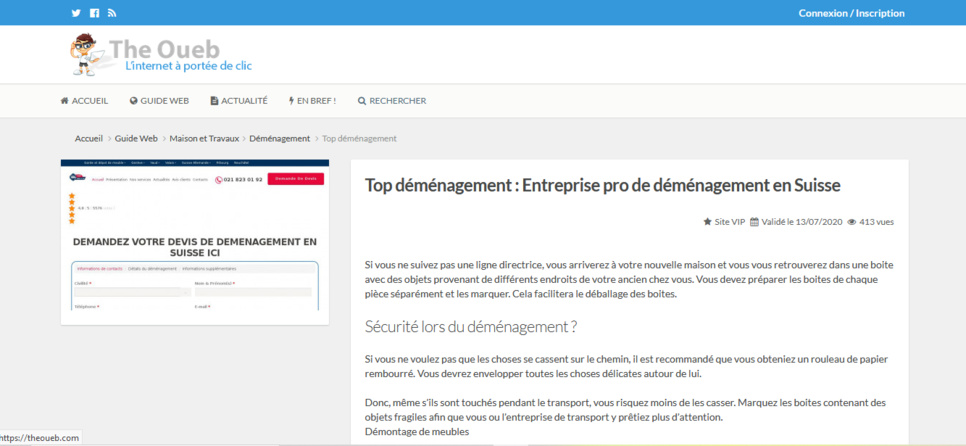 Top déménagement Montreux