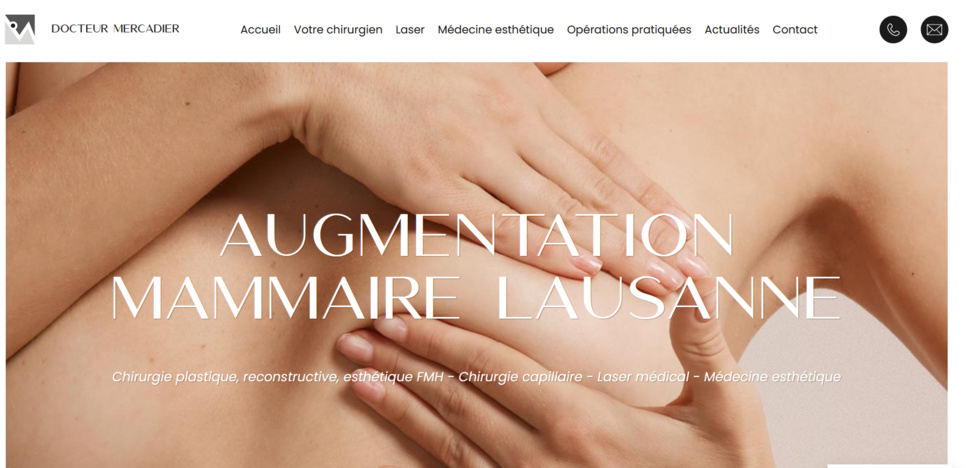 Augmentation mammaire par Lipofilling, sites Internet à voir sur Lausanne