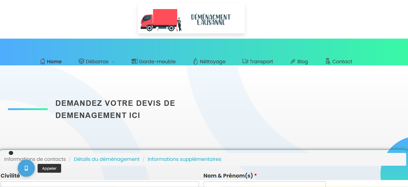 Déménagement Lausanne en Suisse