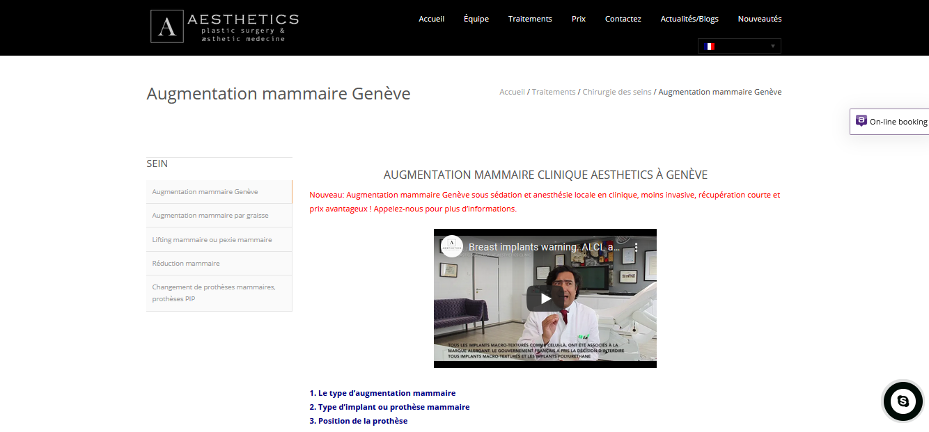 Se refaire les seins à Genève