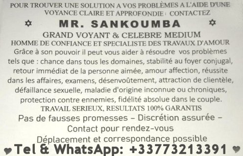 Sankoumba marabout voyant africain Avignon, amour, réussite et protection