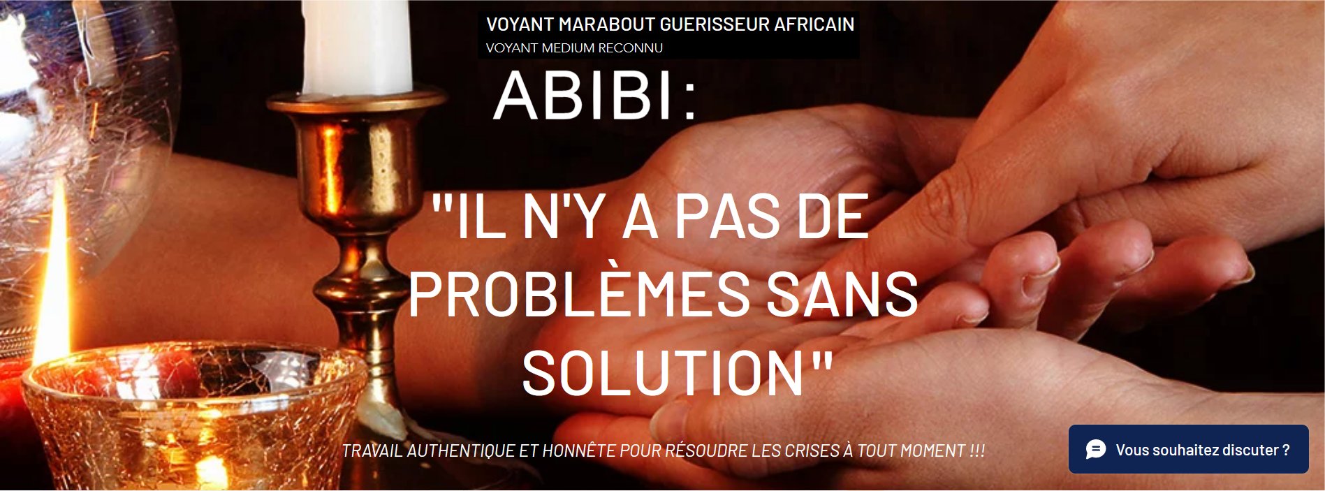 Abibi, marabout voyant medium guérisseur africain en Val-de-Marne 94