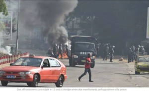 Cinq personnes tuées en Côte d'Ivoire après des manifestations