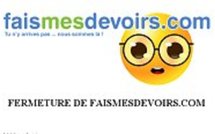 Fermeture du site faismesdevoirs.com